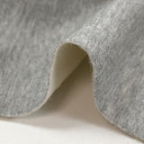 Molleton de coton gris clair chiné envers écru