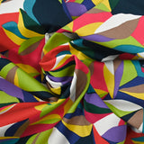 Red and yellow ocean elastane cotton satin