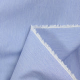 Coton tissé teint rayure marine fond blanc