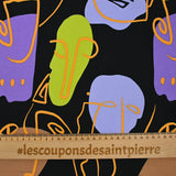Satin de algodón Elastane -face Black Fondo