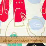 Satin de coton élasthanne visage fond blanc