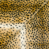 Fausse fourrure Azenor léopard poil court fond paille et écru