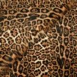 Fausse fourrure Maxine léopard poil long marron caramel