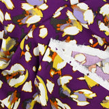 Viscose Crêpe Printed Painting Purple Background