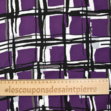 Viscose Crêpe Print Tales Violet background