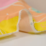 Cotton satin elastane -facing salmon background