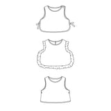 Plastron pattern, sleeveless sweater and adelaide baby bib