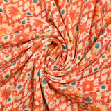 Polycoton sail printed various orange stars white background