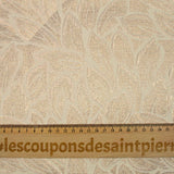 Brocart lamé rose feuillage fond blush