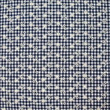 Coton Vichy brodé fond bleu marine