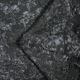 Jacquard soie et polyester rose en tourbillon noir