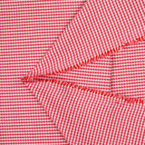 Jacquard laine et viscose pied de poule blanc et rose