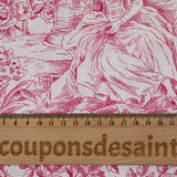 Lienzo rosa de algodón estampado