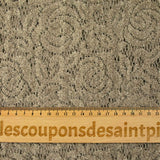 Guipure polyester bouclette kaki