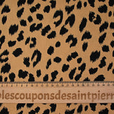 Crêpe satiné de polyester sauvage noire fond mordoré