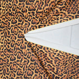 Tissu imperméable déperlant imprimé fourrure léopard fond jaune