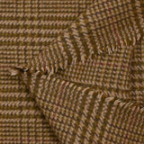 Laine mélangée Prince-de-galles kaki fond beige