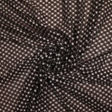 Dentelle polyester pois Martha marron chocolat