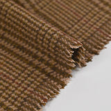 Laine mélangée Prince-de-galles kaki fond beige