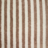 Tissu éponge bambou rayure taupe et blanc cassé vendu au mètre