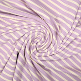 Maille Milano rayure écrue fond mauve