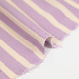 Maille Milano rayure écrue fond mauve