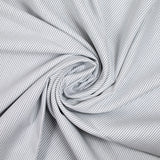 Coton tissé teint rayure vert de gris fond blanc cassé