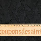 Jacquard matelassé en laine mélangée noir