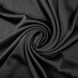 Crêpe de polyester satiné noir carbone