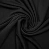 Black fluid polyester polo knit
