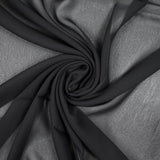 Crêpe georgette viscose noir