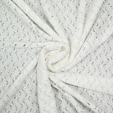 Maille dentelle brodée nuage blanc