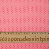 Coton imprimé pois 2mm fond rose incarnat