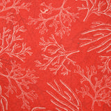 Polycoton imprimé corail fond orange