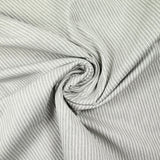Sergé de coton rayure grise et blanche