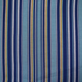 Blue striped woven-dyed viscose twill