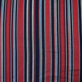 Sergé de viscose tissé-teint à rayures rouges