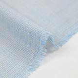 Simple gaze tissée-teinte blanche rayure bleue