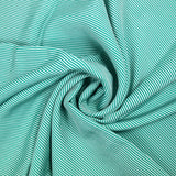Polyviscose tissée-teinte rayure blanche et menthe