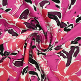 Yuma magenta elastane cotton satin