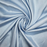 Satin de polyester bleu glacier