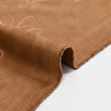 Suédine scuba brodée camel