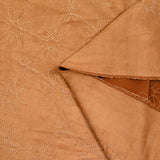 Suédine scuba brodée camel