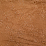 Suédine scuba brodée camel