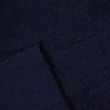Velours côtelé sherpa double face bleu marine