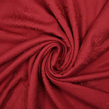 Crêpe viscose Lily brodé feuillage brique