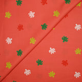 Cotton printed turtles orange background