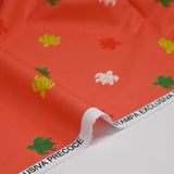 Cotton printed turtles orange background