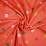Cotton printed turtles orange background