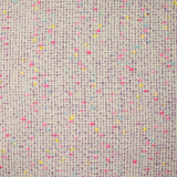 Mezcla de lana tweed confeti rosa y azul fondo morado